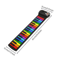 Rolling Piano Keyboard Silicone 37-Key Keyboard Lightweight Rolling Piano for Travel