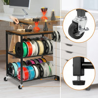 3D Printer Stand with Filament Storage Mobile 3D Printer Table with Filament Storage Smooth Mobility Space-Saving for Makers