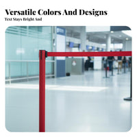 Retractable Belt Stanchion Heavy Duty Base Stainless Steel Stanchion Rust-Resistant Queue Line Barrier Post for Security Airports, Stations, Hotels
