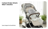 All-Season Use Universal Stroller Pad Soft Cotton Material Head and Body Support Cushion Breathable for Babies, Strollers, High Chairs