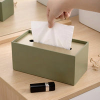 Iron Tissue Box Holder for Home Office and Living Room, Matte Metal Desk Organizer, Rectangular Tissue Box Napkin Dispenser, Steel Tissue Case