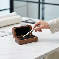rings Box Wooden rings Box with Slots Hinged Display Case for Couples, Brides