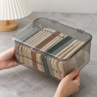 Large Storage Containers, Clear POLYSTYRENE Flip Top Pantry Organiser, Completely New Material for Dry Goods, Food Storage Box