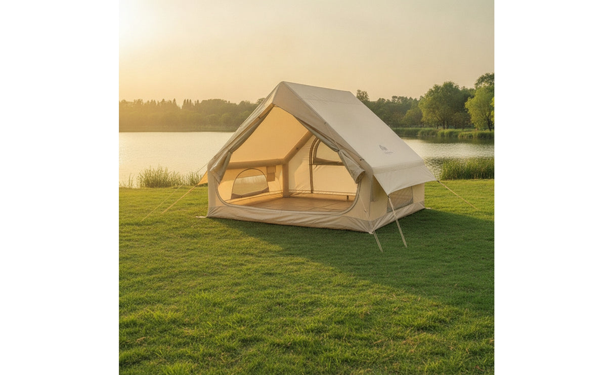 Inflatable Tent with Canopy Waterproof Inflatable Tent with Pump Quick Setup for Campers, Families, Camping, Backyard