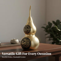 Brass Gourd Decorative Piece Symbol of Prosperity Feng Shui Hulu Figurine Hulu Calabash Figurine Traditional Craftsmanship