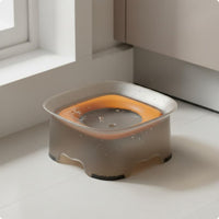 Anti-Splash Pet Water Bowl Raised Rim Floating Water Bowl Low Front Cutout
