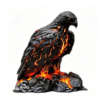 跨境新款 Pyrewing 哥特式艺术熔化的鹰灯桌面摆件发光树脂工艺品