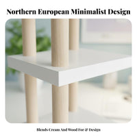 Single-Tier Pot Riser Space-Saving Plant Stand Natural look for Countertop