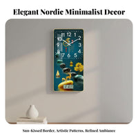 Silent Movement Wall Clock with Digital Calendar Easy Installation Modern Decorative Clock Multi-Functional for Homeowners, Bedroom, Hallway
