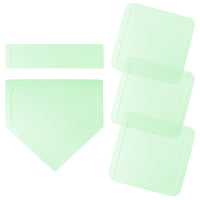 5 Pieces Rubber Throw down Bases Portable Baseball Base Set Flexible Baseball Field Plates for Coaches, Teachers, Backyard Games