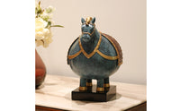 Decorative Horse Figurine Textured Horse Figurine with Base Elegant Sculpture for Art Collectors, Entryway Console