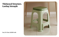 Sturdy Plastic Stool Thickened High Plastic Stool Long-Lasting Household Furniture Polished Surface for Homeowners, Office Workers, Dining Room, Kitchen, Restaurant, Bathroom