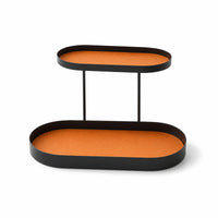 Two-Tier Cosmetic Organizer Double-Layer Desktop Storage Tray Modern for Dresser