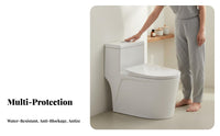 Easy to Clean single-Piece Siphonic Toilet Water-Saving Ware Modern Design Bathroom Fixture Soft-Close Seat for Homeowners, Families, Renovators, Restroom, Home, Powder Room