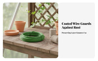 Plastic Coated Iron Wire Gentle on Plants Plant Tie Wire Green Twist Tie Roll Long-Lasting Cut to Length for Crafters, Patio