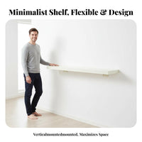 Space Saving Levitateing Wall Shelf Multi-Functional Display Ledge Easy Installation Home Furnishing Minimalist Design for Decor Enthusiasts, Collectors, Study Room, Bedroom, Hallway, Kitchen