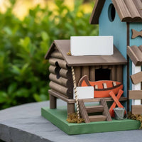 Wooden Birdhouse Rustic Hanging Birdhouse Safe for Patio