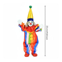 Classic Porcelain Clown Doll Unique Gift Idea Collectible Ceramic Clown Doll Adjustable Posing Handmade Fool Figurine for Shelf Display, Living Room