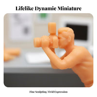 1:64 Scale Human Figurine Paintable 1:64 Scale People Figurine Unpainted Miniature Person DIY Painting for Hobbyists, Dioramas