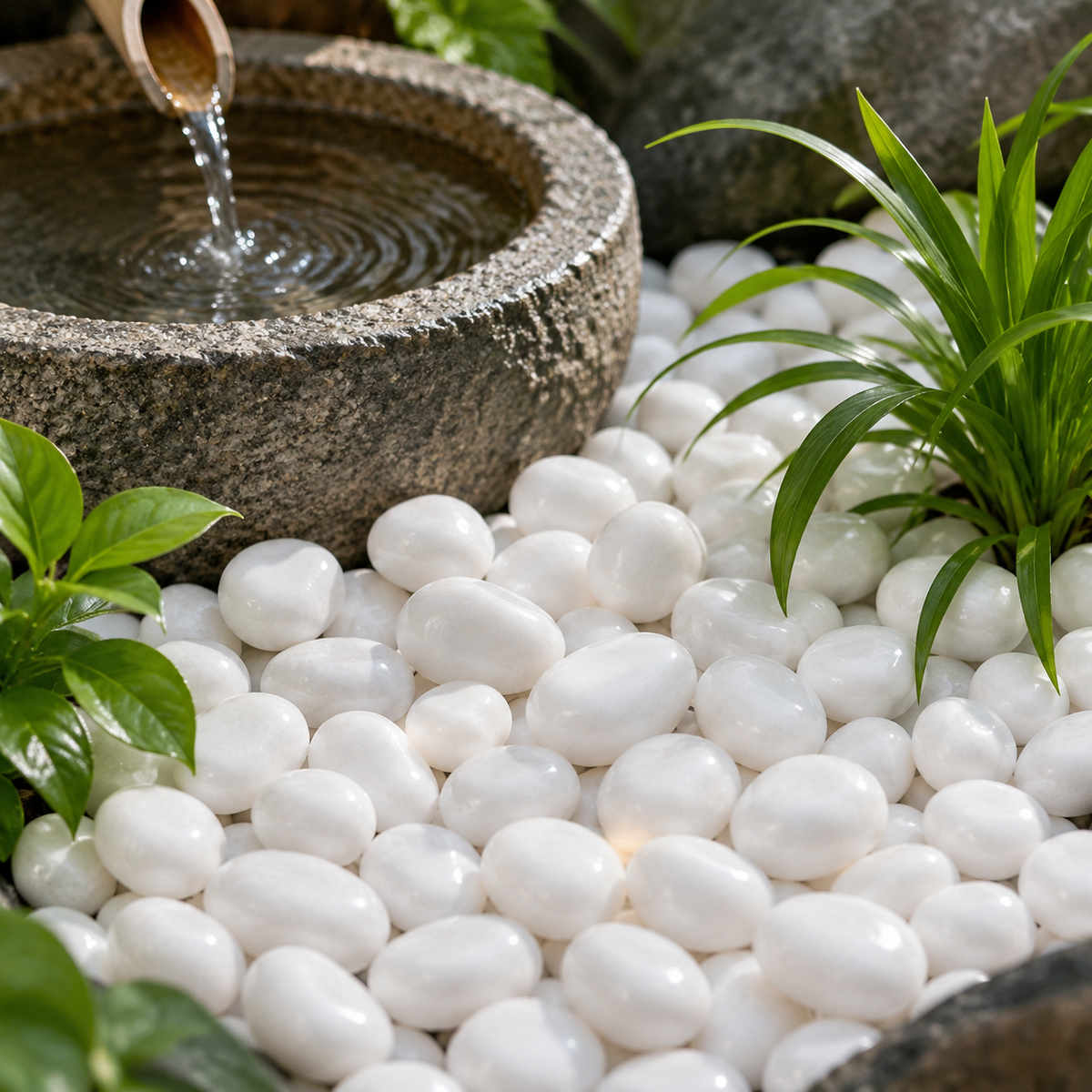 Decorative Pebbles, 2.5kg River Pebble Gravel 2-3cm, Garden Stones for Landscaping, Aquarium & Potted Plants
