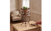 Miniature Flower rack Freestanding Dollhouse Plant Stand Miniature Display Rack for Hobbyists