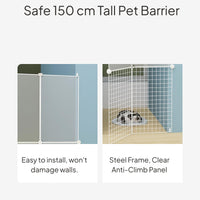 Adjustable Pet Gate Cat Barrier No-Drill Indoor Fence