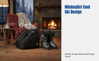 Ski Boot Bag, Breathable Mesh, Foldable, Waterproof PVC, Shoulder Strap, Snowboard Winter Storage
