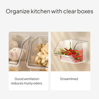 Wall Mounted Kitchen Storage Basket No-Drill Organizer