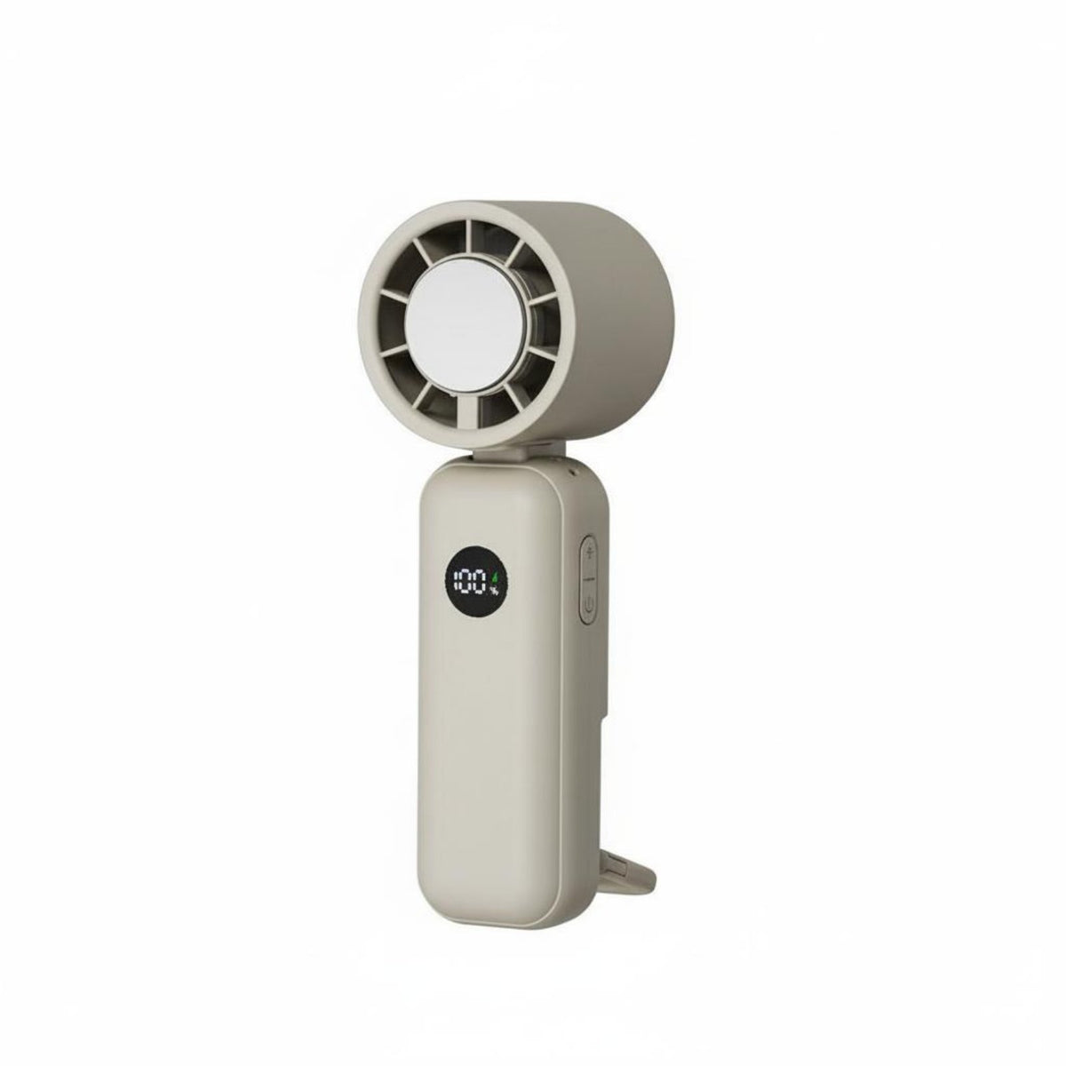 100 Speed Adjustable Mini Foldable Fan LED Digital Display Personal Air Cooler Built-in Carabiner for Office
