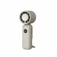 100 Speed Adjustable Mini Foldable Fan LED Digital Display Personal Air Cooler Built-in Carabiner for Office