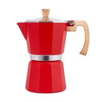 Heat-Resistant Handle Stovetop Coffee Pot Safety Valve Stovetop Espresso Brewer Easy to Clean Italian Espresso Brewer Portable for Office, Camping