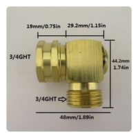 Solid Brass Elbow Connector with Swivel Coupling Heavy-Duty 90 Degree Hose Elbow Leakleakproof Male to Female Adapter Long-Lasting for Gardeners