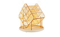 Spinning Rotating Cosmetic Organizer Transparent Rotating Makeup Organizer Acrylic Makeup Tiered Structure with Shelves Clear for Women