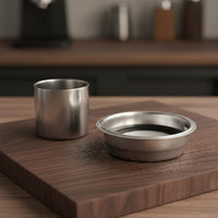 Stainless Steel 51mm Coffee Filter Basket Easy to Clean 51mm Coffee Powder Bowl Pressurized Portafilter Basket for Home Baristas, Office Pantry