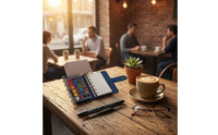 Travel-Friendly Watercolor Notebook Loose-Leaf Notebook with Pigment Box Pocket-Sized Sketchbook Bleed-Proof for Artists