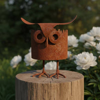 Bird Planter Weathered Bird Garden Statue Weather Resistant Plant Pot with Drainage Hole for Patio, Tabletop