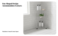 Space-Saving Multi-Tier Rolling Stand Minimalist Design Multi-Tier Rolling Trolley Easy Assembly Storage Rack Sturdy Frame for Apartment Dwellers, Office Workers, Bathroom, Living Room, Kitchen, Narrow Areas
