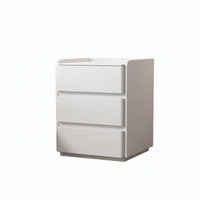 With Combination Lock Locking Bedside Cabinet Modern Design Nightstand Secure Storage Bedroom Furniture Fully Assembled for Apartment Dwellers, Homeowners, Students, Hotel Room, Office