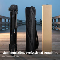 Multi-Angle Adjustment Aluminum Alloy Tripod Lightweight Camera Tripod Universal Compatibility Portable Camera Stand Stable Structure for Content Creators, Photographers, Outdoor, Night Fishing, Travel, Studio