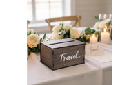 Wedding Card Box with Opening Vintage Design Wooden Card Box Event Decoration Large Capacity for Graduates