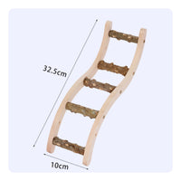Wooden Bird Ladder Exercise Climbing Ladder with Rungs Enrichment Bird Perch Sturdy for Parrots