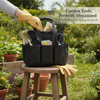 Large Capacity Oxford Cloth Tool Bag with Pockets, Multi-functional Garden Tote Organizer
