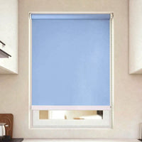 Roller Blind with Chain Control Half-Blackout Roller Blind Window Treatment Light Filtering Sun Blocking for Office, Kitchen