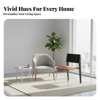 Upholstered Chair with a Curved Backrest Modernist Inspired Dining Room Furniture Padded Seat Ergonomic Design for Homeowners