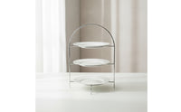 Dessert Display Stand with 3 Tiers Three-Tier silverTier Dessert Stand Freestanding for Hosts