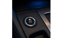 12V Motor Ignition Stop Button Black Face Flush Mount Ignition on-off Button Silver Trim Bezel Car Control Indicator Window