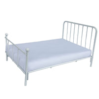 1:12 Scale Bed Metal Dollhouse Bed with Mattress Furniture for Diorama