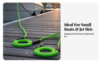 2 Pieces Stretch Boat Rope with Hook Shock Absorbing Elastic Docking Rope Elastic Dock Tie Long-Lasting Bungee Dock Line Sturdy