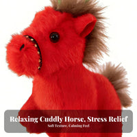 Year of the Horse Symbol Cute Design Soft Horse Keychain Soft Equine Bag Decoration PP Cotton Filling Stuffed Equine Bag