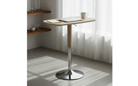 Height Adjustable Side Table Modern Simple Style Lift Top Bedside Stable Base Table Metal Base Small Computer Desk for Living Room, Study Area